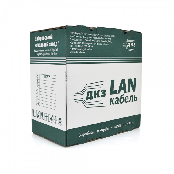 Кабель КВПЕ FTP 4х2х0,48 мм, ДКЗ, (CU), екран., Для внутр. бовпіт, 305 м.