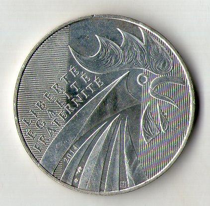 Франція 10 євро 2014 року — це срібло 17 гри (No214)