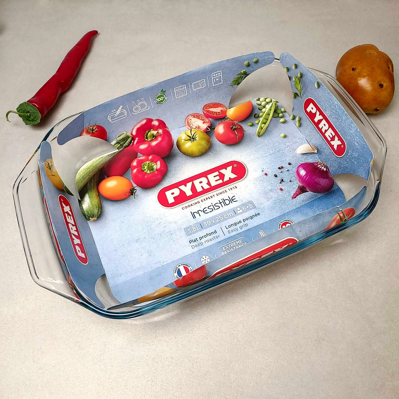 Прямокутна скляна форма для духовки 3.6 л з жароміцного скла PYREX