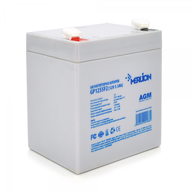 Акумуляторна батарея MERLION AGM GP1255F2, 12V 5,5Ah  ( 90 х 70 х 100 (105) ) Q10