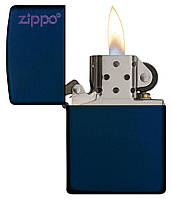 Зажигалка Zippo (239ZL) Classic Navy Matte Zippo Logo Пожизненная гарантия. Сделано в США