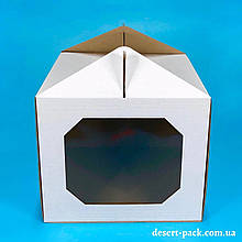 Коробка для торта 300х300х250 мм (10 шт.) з вікном