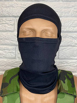 Балаклава військова підшоломник трикотажна хб чорна тонка літня