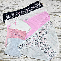 Розмір M. Набір жіночих трусів, в комплекті 7 штук, бавовна, Туреччина, труси тиждень, різні кольори