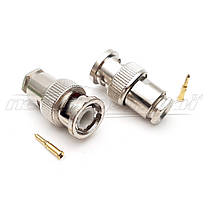 Роз'єм штекер BNC під кабель RG-6, Clamp/Solder (затискач/пайку), фото 5