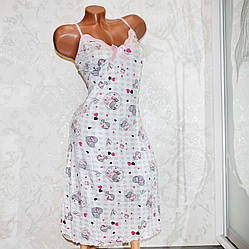 Великий 52-54 розмір (2XL). Стильна жіноча сорочка для сну, трикотажний пеньюар з мереживом, Туреччина