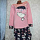 Розмір XL (48-50). Жіночий комплект для дому, піжама байка, кофта, штани, шкарпетки, бавовна, преміум якість, фото 7