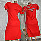 Розміри M. Жіноча червона нічна сорочка, ночнушка 100% бавовна, нічна сорочка туніка Туреччина, фото 3