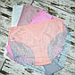 Розмір 6XL (60) Набір кольорових трусів для жінок 5 штук, однотонні жіночі бавовняні трусики з мереживом Туреччина, фото 5