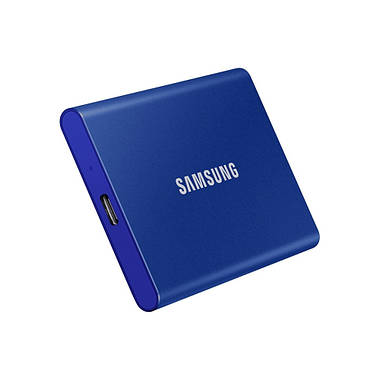 Зовнішній жорсткий диск SAMSUNG PORTABLE SSD T7 1TB (cиній), фото 2