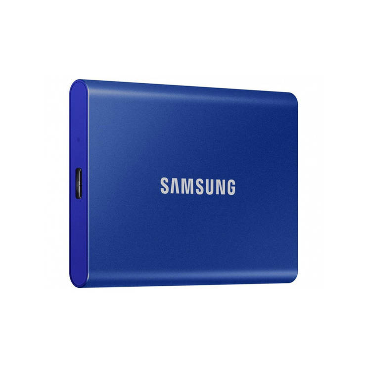 Зовнішній жорсткий диск SAMSUNG PORTABLE SSD T7 1TB (cиній), фото 2