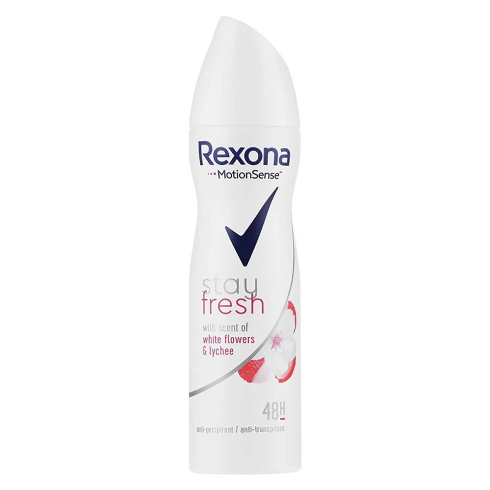 Антиперспірант-аерозоль жіночий Rexona MotionSense Stay Fresh White Flowers & Lychee 150 мл (8717163680568)