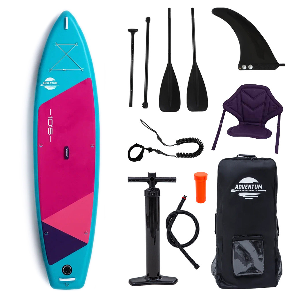Сапборд Adventum 10'6" PINK/TEAL — надувна дошка для САП серфінгу, sup board