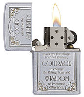 Зажигалка оригинальная Zippo SERENITY PRAYER (28458) Пожизненная гарантия. Сделано в США