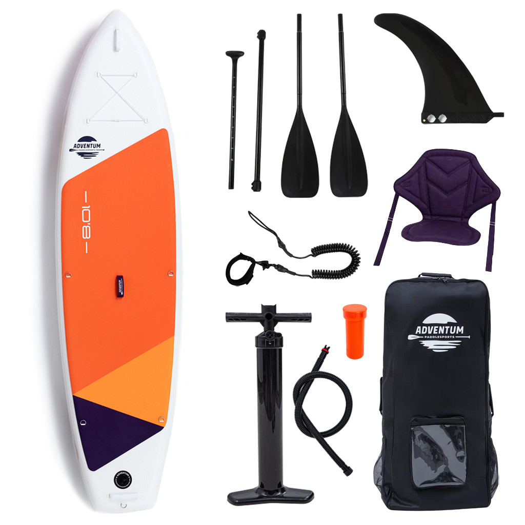 Сапборд Adventum 10'8" ORANGE — надувна дошка для САП серфінгу, sup board