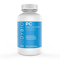 BodyBio, PC, фосфатидилхолин, липосомальный фосфолипидный комплекс, 100 капсул без ГМО