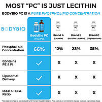 BodyBio PC Phosphatidylcholine / Фосфатидилхолин 60 капс BX356, фото 10