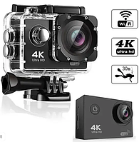 Экшн камера 4К Wi-Fi Ultra HD Sports Action Camera, Водонепроницаемая камера