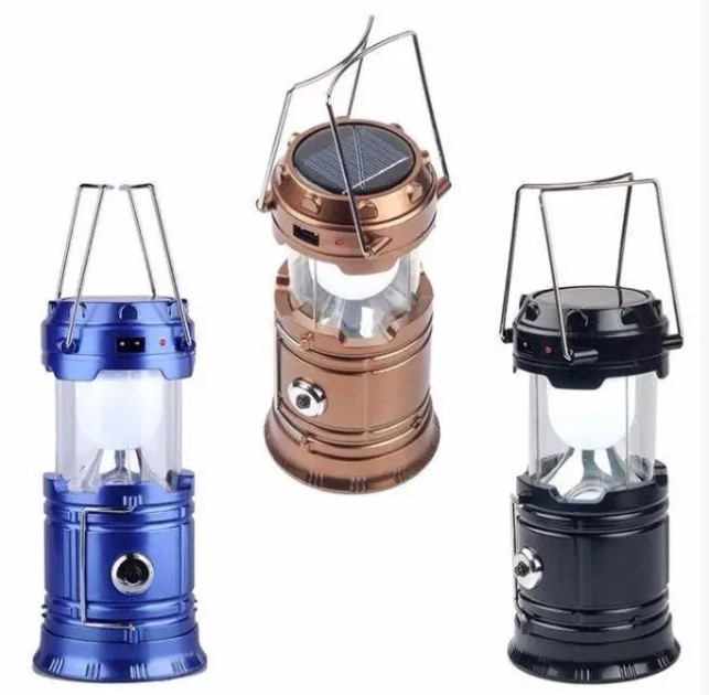 Кемпінговий світлодіодний ліхтар  LED USB на сонячних батареях 5808, фото 1