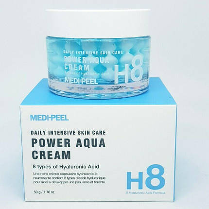 Зволожувальний крем для обличчя з пептидними капсулами Medi-Peel Power Aqua Cream 50 мл, фото 1