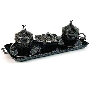 Набір чашок для кави Sena Турецькі Армуди з серії side чорна квітка, фото 2