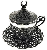 Набір чашок для кави Sena Турецькі Армуди з серії side чорна квітка, фото 4