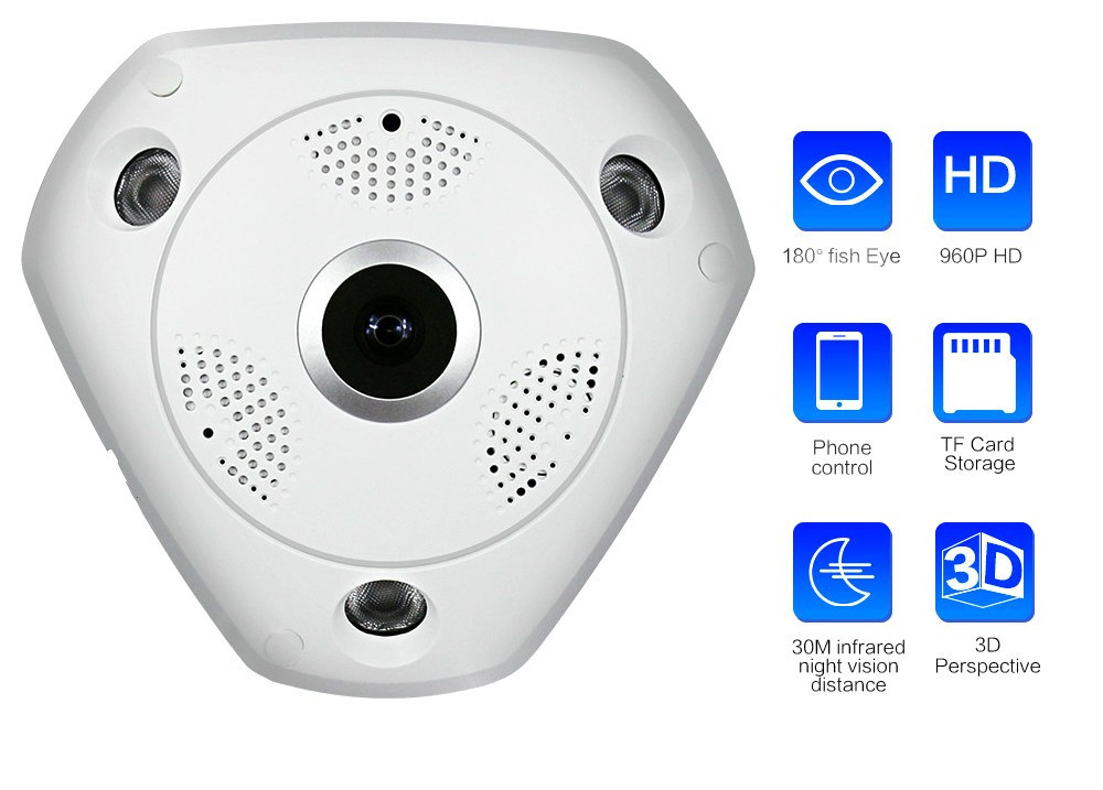 Wi-Fi / IP панорамна камера 3D XPX 360 градусів, фото 1
