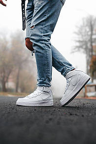 Кросівки чоловічі білі Nike Air Force Classic Hight (00831) 45