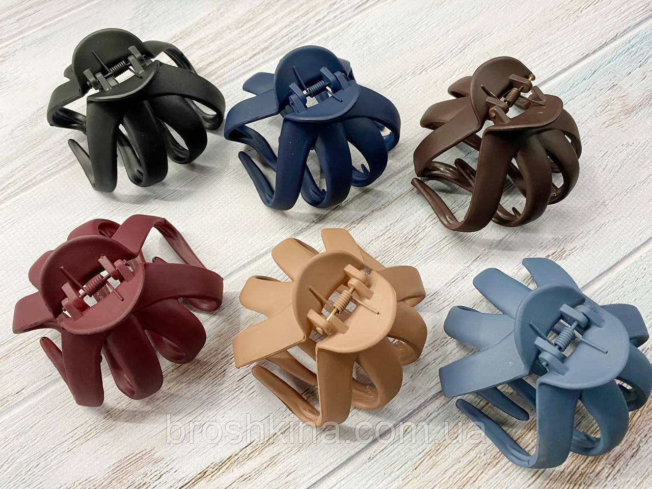 Краби для волосся 8 см каучук 12 шт./пач. кольорові, фото 1