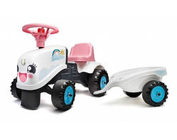 FALK Трактор Rainbow White з причепом від 1 року 206B