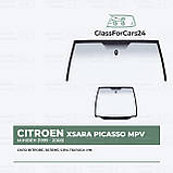 Лобове скло CITROEN XSARA PICASSO MPV (Мінівен) (1999 - 2008) OE - 8116N8, фото 3
