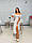 Летнее цветочное платье миди белого цвета с открытыми плечами и выделенной грудью (р. S-L) 68PL4021, фото 8