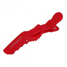 Затискач для волосся Toni&Guy (крокодил) червоний, 1шт (FK608507-1Red)