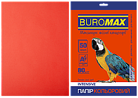 Бумага офисная цветная A4 Buromax Intensive, 80 г/м2, интенсивная 50 л, Красный