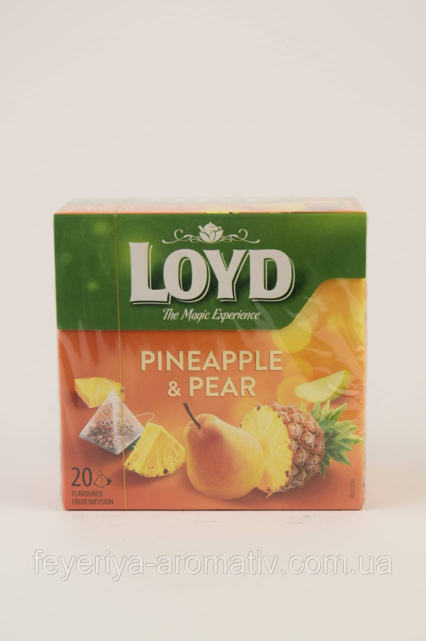 Чай фруктовый ананас с грушей Loyd 20 пакетиков 40г (Польша), фото 1