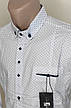 Сорочка чоловіча G-Port vd-0009 біла батальна в принт стрейч коттон Туреччина трансформер, фото 7