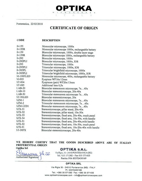 Микроскоп Optika SFX-51 20x-40x Bino Stereo - фото 2 - id-p1611919865