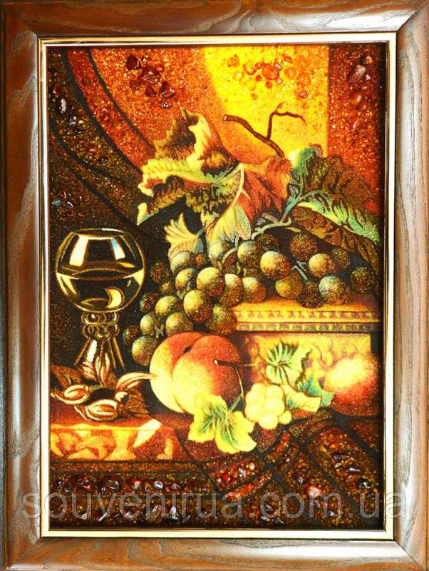 Картина з бурштину "Натюрморт", фото 1