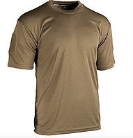 Футболка тактическая TACTICAL QUICK DRY T-SHIRT потовыводящая цвет койот полиэстер MIL-TEC Германия