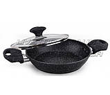 Сковорода-сотейник з мармуровим покриттям 1.2л 20см Edenberg EB-14991 Глубока сковорода з індукційним дном, фото 4