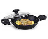 Сковорода-сотейник з мармуровим покриттям 1.2л 20см Edenberg EB-14991 Глубока сковорода з індукційним дном, фото 5