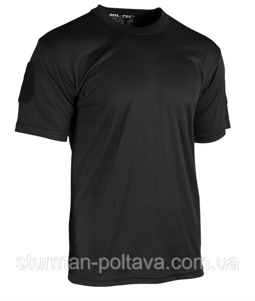 Футболка тактична TACTICAL QUICK DRY T-SHIRT потовивідна колір чорний поліестер MIL-TEC Німеччина, фото 1