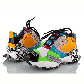 Високі жіночі кросівки Covalerri барвисті на платформі 37р.