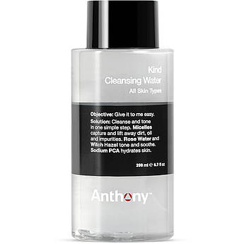 Міцелярна вода + тонер для чоловіків 2 в 1 Anthony Skincare Kind Cleansing Water 200 мл