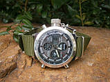 Годинник чоловічий спортивний AMST 3003C silver-Green, фото 6