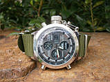 Годинник чоловічий спортивний AMST 3003C silver-Green, фото 7