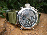 Годинник чоловічий спортивний AMST 3003C silver-Green, фото 9