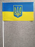 Маховильний прапорець України на паличці 12 х 20 см., фото 5