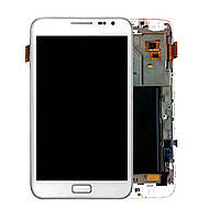 Дисплей + Сенсор з рамкою Samsung Note 1  N7000 / i9220 AMOLED white orig