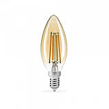LED лампа TITANUM  Filament C37 4W E14 2200K бронза, фото 3